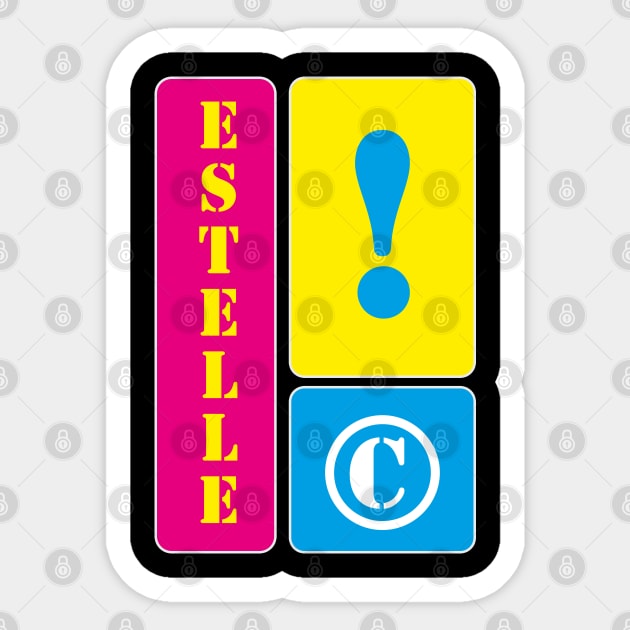 My name is Estelle Sticker by mallybeau mauswohn